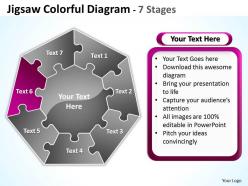 Jigsaw colorful diagram 7 stages 10