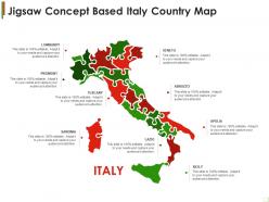 Jigsaw Concept Based Italy Country Map