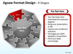 Jigsaw format diagram design 9 stages 5