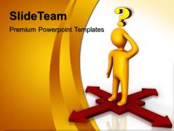 Jigsaw ppt powerpoint templates confused men arrows image design slides