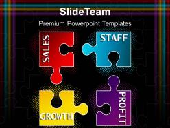 Jigsaw ppt powerpoint templates growth profit sales