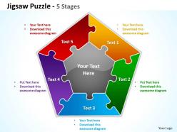 66894298 style puzzles mixed 5 piece powerpoint presentation diagram infographic slide
