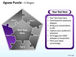 66894298 style puzzles mixed 5 piece powerpoint presentation diagram infographic slide