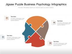 Jigsaw puzzle business psychology infographics