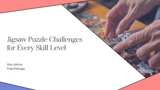 Jigsaw Puzzle Challenges For Every Skill Level PPT Summary AT