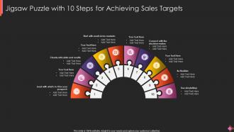Jigsaw Puzzle With 10 Steps For Achieving Sales Targets
