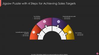 Jigsaw Puzzle With 4 Steps For Achieving Sales Targets