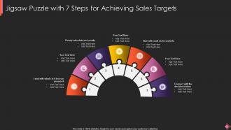 Jigsaw Puzzle With 7 Steps For Achieving Sales Targets
