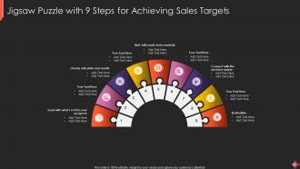Jigsaw Puzzle With 9 Steps For Achieving Sales Targets