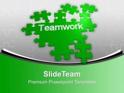 Jigsaw puzzles combine to form teamwork powerpoint templates ppt themes and graphics 0113