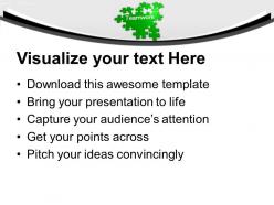 Jigsaw puzzles combine to form teamwork powerpoint templates ppt themes and graphics 0113