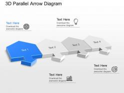 Jj 3d parallel arrow diagram powerpoint template