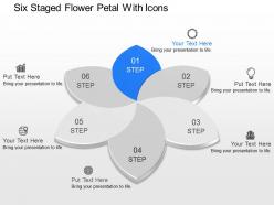 Jj Six Staged Flower Petal With Icons Powerpoint Template