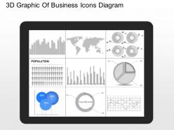 Jk 3d tablet with business icons diagram powerpoint template