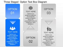 jm Three Staged Option Text Box Diagram Powerpoint Template