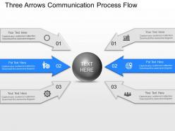 Jn three arrows communication process flow powerpoint template