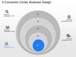 Jo 5 concentric circles business design powerpoint template