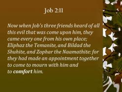 Job 2 11 sympathize with him and comfort him powerpoint church sermon