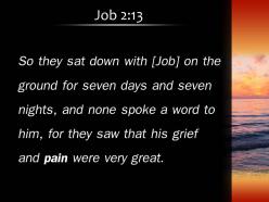 Job 2 13 they saw how great his suffering powerpoint church sermon