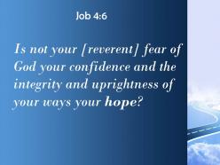 Job 4 6 your blameless ways your hope powerpoint church sermon