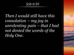 Job 6 10 my joy in unrelenting powerpoint church sermon