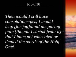Job 6 10 my joy in unrelenting powerpoint church sermon
