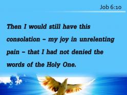 Job 6 10 the words of the holy one powerpoint church sermon