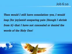 Job 6 10 the words of the holy one powerpoint church sermon