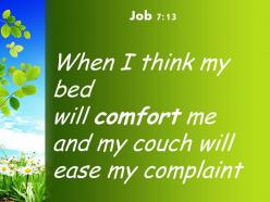 Job 7 13 when i think my bed powerpoint church sermon