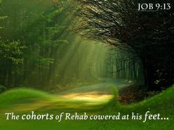 Job 9 13 the cohorts of rehab cowered powerpoint church sermon