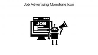 Job Advertising Monotone Icon In Powerpoint Pptx Png And Editable Eps Format