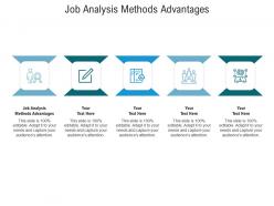 Job analysis methods advantages ppt powerpoint presentation icon diagrams cpb