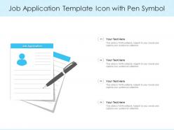 Job application template icon with pen symbol