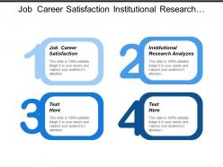 Job career satisfaction institutional research analyzes turnover analysis