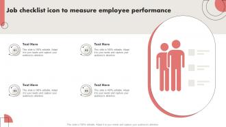 Job Checklist Icon To Measure Employee Performance