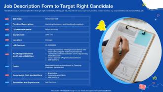 Job Description Form To Target Right Candidate Social Media Recruiting Ppt Formats