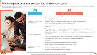 Job Description Of Export Business Key Foreign Trade Business Plan BP SS Analytical Colorful