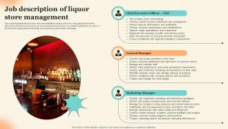 Job Description Of Liquor Store Management Discount Liquor Store Business Plan BP SS