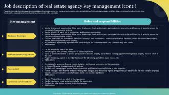 Job Description Of Real Estate Agency Key Management Real Estate Brokerage BP SS Interactive Impactful