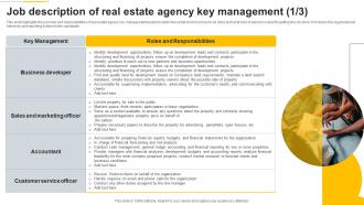 Job Description Of Real Estate Agency Key Property Consulting Firm Business Plan BP SS Aesthatic Colorful