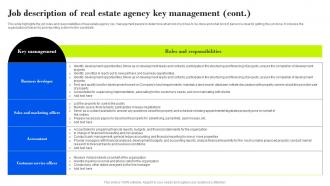 Job Description Of Real Estate Agency Property Management Company Business Plan BP SS Impressive Captivating