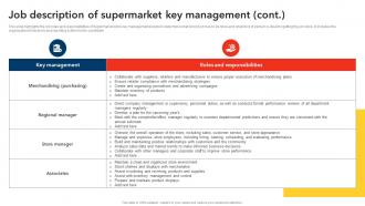 Job Description Of Supermarket Key Management Discount Store Business Plan BP SS Template Informative