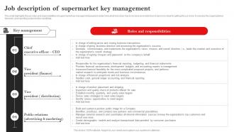 Job Description Of Supermarket Key Management Hypermarket Business Plan BP SS