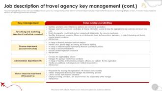 Job Description Of Travel Agency Key Management Group Travel Business Plan BP SS Appealing Compatible