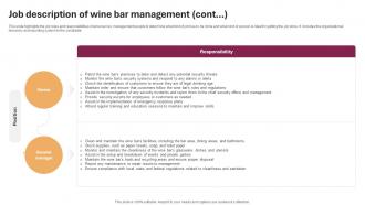 Job Description Of Wine Bar Management Wine And Cocktail Bar Business Plan BP SS Attractive Impactful