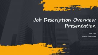 Job Description Overview Presentation PPT Summary AT