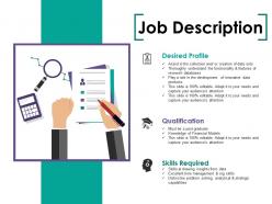 Job description ppt summary demonstration