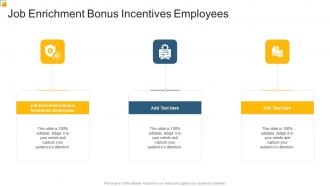 Job Enrichment Bonus Incentives Employees In Powerpoint And Google Slides Cpb