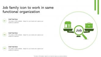 Job Family Icon To Work In Same Functional Organization