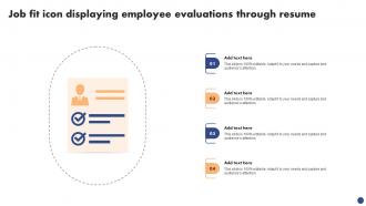 Job Fit Icon Displaying Employee Evaluations Through Resume